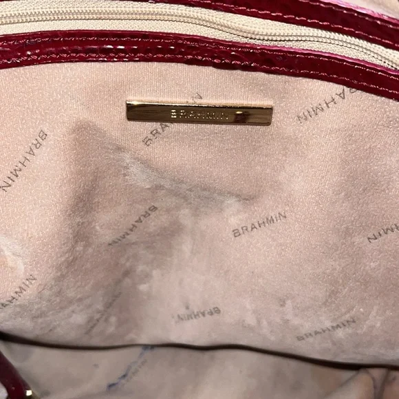 Brahmin croco purse Red Asher shoulder bag